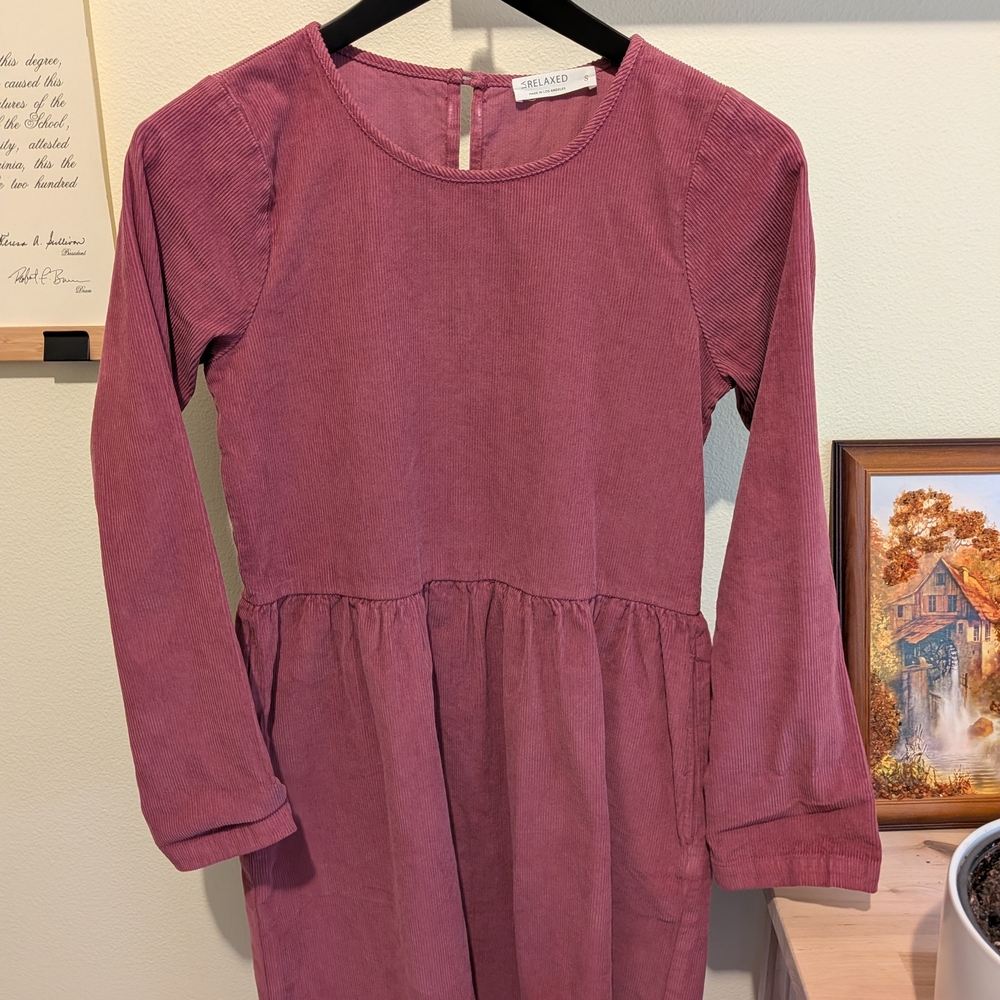 LA Relaxed Corduroy Dress, S